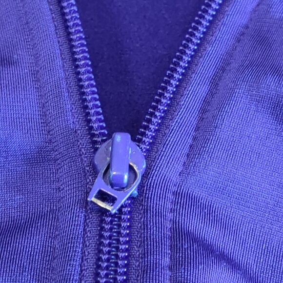 Adidas Purple Track Jacket Classic Striped Trefoil Logo Full Zip Size Small - Picture 8 of 15